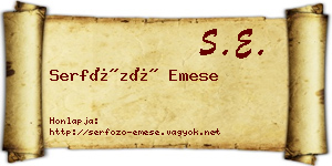 Serfőző Emese névjegykártya